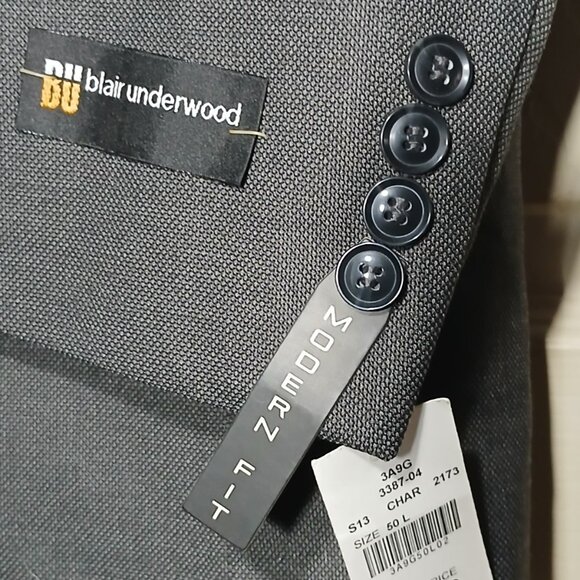 NWT Blair Underwood Black 2-Piece Suit 50L Jacket 45W Pants $169 Retail - Picture 6 of 14